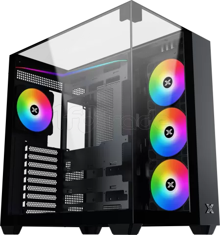 Photo de Boitier Moyen Tour ATX Xigmatek Aqua V RGB avec panneaux vitrés (Noir)