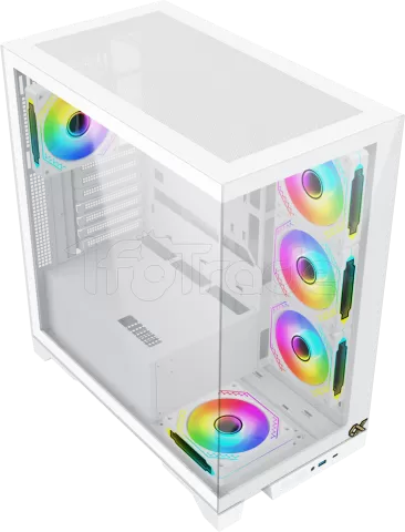 Photo de Boitier Moyen Tour ATX Xigmatek Endorphin Ultra RGB avec panneaux vitrés (Blanc)