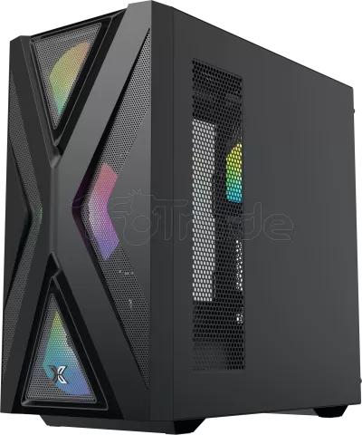 Photo de Boitier Moyen Tour ATX Xigmatek Hyperion RGB avec panneau vitré