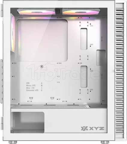 Photo de Boitier Moyen Tour ATX XYZ AIRONE 100 MESH ARGB avec panneau vitré (Blanc)