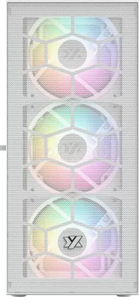 Photo de Boitier Moyen Tour ATX XYZ AIRONE 100 MESH RGB avec panneau vitré (Blanc)