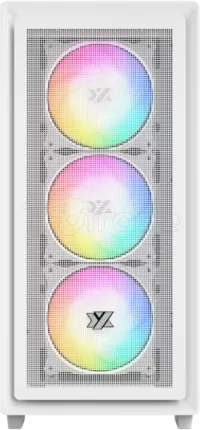 Photo de Boitier Moyen Tour ATX XYZ AirOne 100-X Mesh RGB avec panneau vitré (Blanc)