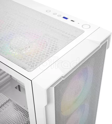 Photo de Boitier Moyen Tour ATX XYZ AirOne 300 X Mesh RGB avec panneau vitré (Blanc)