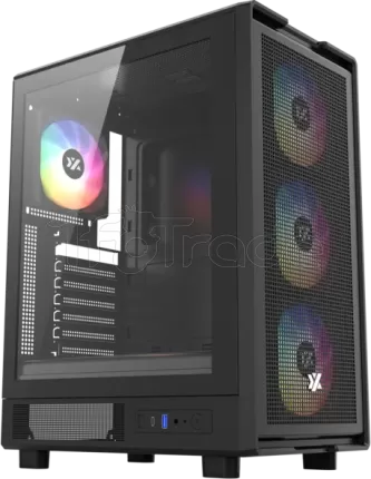 Photo de Boitier Moyen Tour ATX XYZ Airwave X RGB avec panneau vitré (Noir)