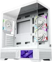 Photo de Boitier Moyen Tour ATX XYZ Aurorax 100 Pro RGB avec panneau vitré (Blanc)