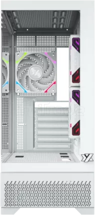 Photo de Boitier Moyen Tour ATX XYZ Aurorax 100 Pro RGB avec panneau vitré (Blanc)