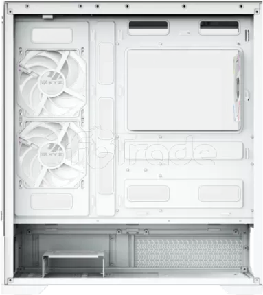 Photo de Boitier Moyen Tour ATX XYZ Aurorax 100 Pro RGB avec panneau vitré (Blanc)