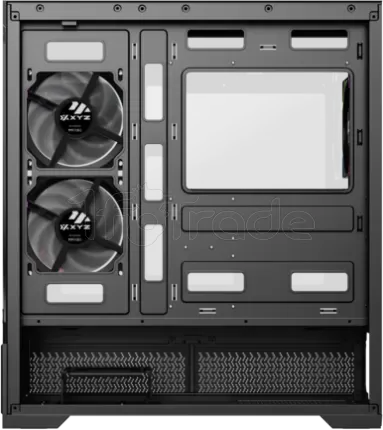 Photo de Boitier Moyen Tour ATX XYZ Aurorax 100 Pro RGB avec panneau vitré (Noir)
