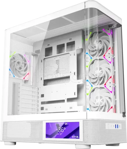 Photo de Boitier Moyen Tour ATX XYZ Quantum Pro RGB avec panneaux vitrés (Blanc)