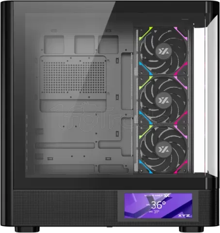 Photo de Boitier Moyen Tour ATX XYZ Quantum Pro RGB avec panneaux vitrés (Noir)