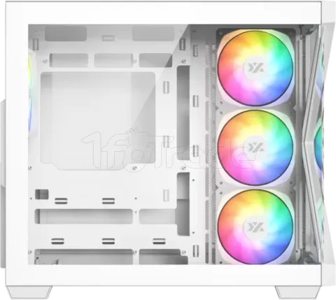 Photo de Boitier Moyen Tour ATX XYZ Qubex RGB avec panneaux vitrés (Blanc)