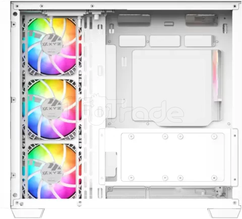 Photo de Boitier Moyen Tour ATX XYZ Qubex RGB avec panneaux vitrés (Blanc)