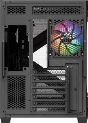 Photo de Boitier Moyen Tour ATX XYZ Qubex RGB avec panneaux vitrés (Noir)