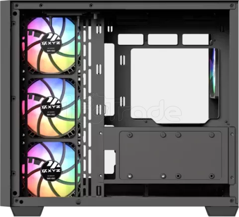 Photo de Boitier Moyen Tour ATX XYZ Qubex RGB avec panneaux vitrés (Noir)