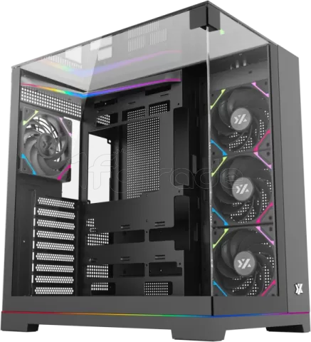 Photo de Boitier Moyen Tour ATX XYZ Tesseract RGB avec panneaux vitrés (Noir)
