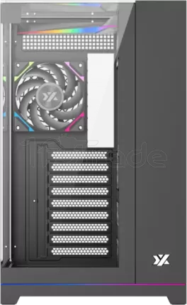 Photo de Boitier Moyen Tour ATX XYZ Tesseract RGB avec panneaux vitrés (Noir)