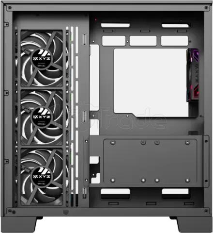 Photo de Boitier Moyen Tour ATX XYZ Tesseract RGB avec panneaux vitrés (Noir)