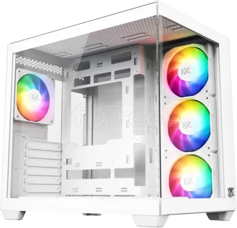 Photo de Boitier Moyen Tour ATX XYZ Tesseract X RGB avec panneaux vitrés (Blanc)
