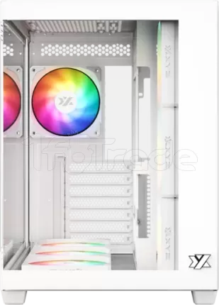 Photo de Boitier Moyen Tour ATX XYZ Tesseract X RGB avec panneaux vitrés (Blanc)