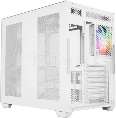 Photo de Boitier Moyen Tour ATX XYZ Tesseract X RGB avec panneaux vitrés (Blanc)