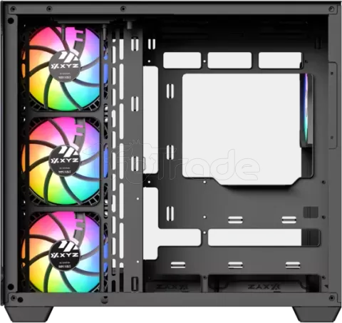 Photo de Boitier Moyen Tour ATX XYZ Tesseract X RGB avec panneaux vitrés (Noir)