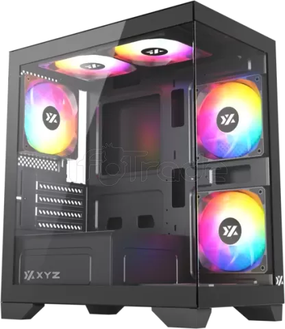 Photo de Boitier Moyen Tour ATX XYZ TITANIUM VIEW LITE ARGB avec panneaux vitrés (Noir)