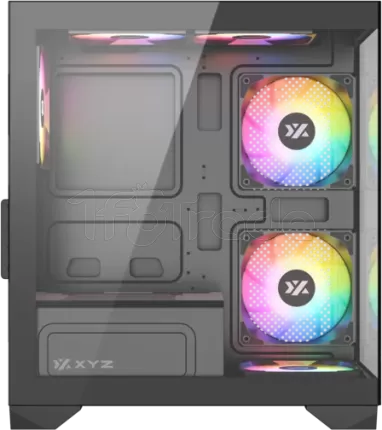 Photo de Boitier Moyen Tour ATX XYZ TITANIUM VIEW LITE ARGB avec panneaux vitrés (Noir)