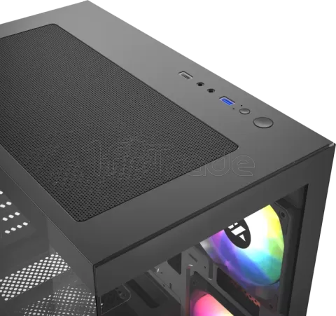 Photo de Boitier Moyen Tour ATX XYZ TITANIUM VIEW LITE ARGB avec panneaux vitrés (Noir)