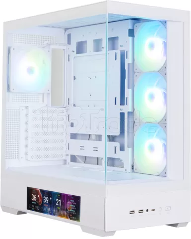Photo de Boitier Moyen Tour ATX Zalman P40 DS RGB avec panneaux vitrés (Blanc)