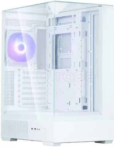 Photo de Boitier Moyen Tour ATX Zalman P40 Prism RGB avec panneaux vitrés (Blanc)