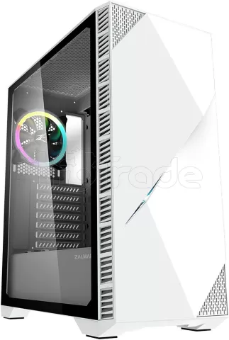 Boîtier PC Moyen Tour Zalman P40 NAMU Blanc - Panneaux Latéral Et Avant En Verre Trempé 4mm, Bois Et Métal, Support Cartes Graphiques 420mm
