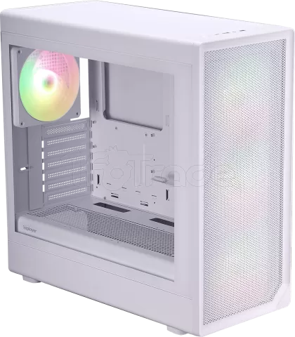 Photo de Boitier Moyen Tour E-ATX 1stPlayer AU8 RGB avec panneau vitré (Blanc)
