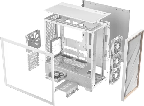 Photo de Boitier Moyen Tour E-ATX Antec Flux avec panneau vitré (Blanc/Marron)