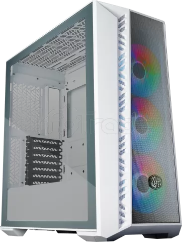 Photo de Boitier Moyen Tour E-ATX Cooler Master MasterBox MB520 Mesh RGB avec panneau vitré (Blanc)