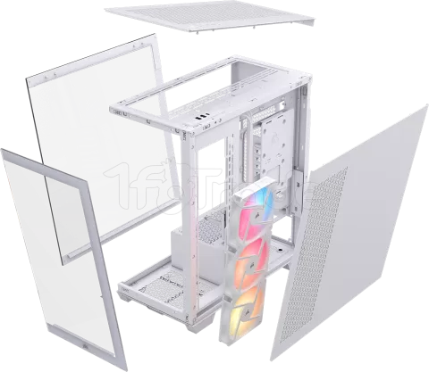 Photo de Boitier Moyen Tour E-ATX Corsair 3500X LX-R iCue Link RGB avec panneaux vitrés (Blanc)