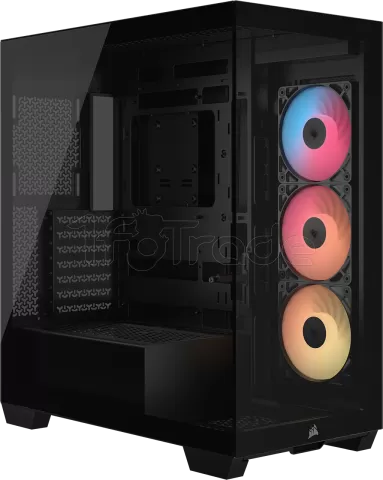 Photo de Boitier Moyen Tour E-ATX Corsair 3500X RS-R RGB avec panneaux vitrés (Noir)