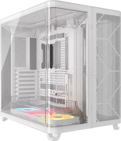 Photo de Boitier Moyen Tour E-ATX Corsair Air 5400 LX-R iCue Link RGB avec panneaux vitrés (Blanc)