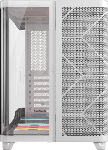 Photo de Boitier Moyen Tour E-ATX Corsair Air 5400 LX-R iCue Link RGB avec panneaux vitrés (Blanc)