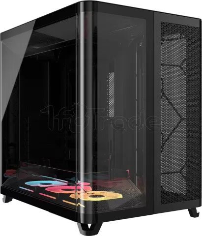 Photo de Boitier Moyen Tour E-ATX Corsair Air 5400 LX-R iCue Link RGB avec panneaux vitrés (Noir)