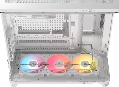 Photo de Boitier Moyen Tour E-ATX Corsair Air 5400 RS-R RGB avec panneaux vitrés (Blanc)