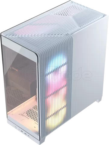Photo de Boitier Moyen Tour E-ATX Corsair Frame 4500X LX-R iCue Link Panoramic RGB avec panneaux vitrés (Blanc)