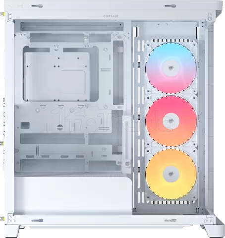 Photo de Boitier Moyen Tour E-ATX Corsair Frame 4500X LX-R iCue Link Panoramic RGB avec panneaux vitrés (Blanc)