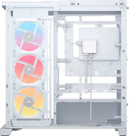 Photo de Boitier Moyen Tour E-ATX Corsair Frame 4500X LX-R iCue Link Panoramic RGB avec panneaux vitrés (Blanc)