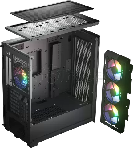 Photo de Boitier Moyen Tour E-ATX Cougar DuoFace Pro RGB avec panneaux vitrés (Noir)