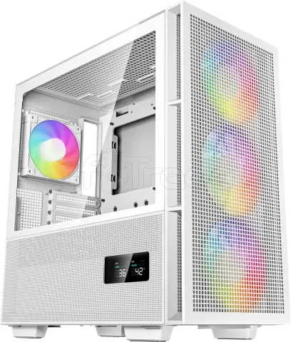 Photo de Boitier Moyen Tour E-ATX DeepCool CH560 RGB avec panneau vitré (Blanc)
