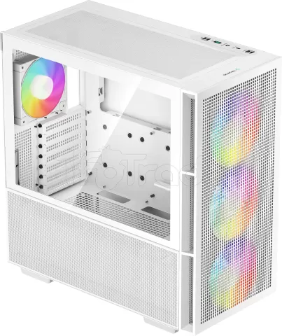 Photo de Boitier Moyen Tour E-ATX DeepCool CH560 RGB avec panneau vitré (Blanc)