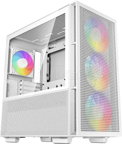 Photo de Boitier Moyen Tour E-ATX DeepCool CH560 RGB avec panneau vitré (Blanc)