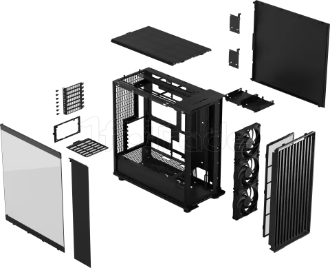 Photo de Boitier Moyen Tour E-ATX Fractal Design North XL Momentum avec panneau vitré (Noir)