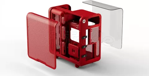 Photo de Boitier Moyen Tour E-ATX Hyte X50 avec panneaux vitrés (Rouge)