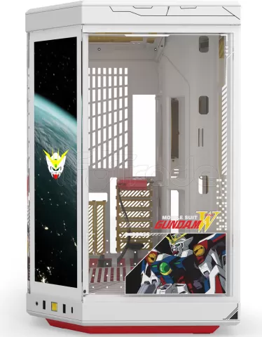 Photo de Boitier Moyen Tour E-ATX Hyte Y70 Touch Infinite Gundam Wing avec panneaux vitrés (Blanc)
